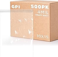 Vista 35 de GPI - 100 bolsas con cremallera de 5 x 10 pulgadas, resistentes de 4 mil de grosor, bolsas de polietileno transparentes con cierre resellable