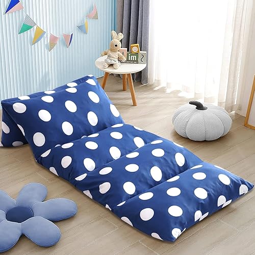 Miniatura 7 de Boston Linen Co. - Funda de almohada de suelo para niños, funda de cama con diseño de lunares para niños, tumbona para leer, descansar y jugar,