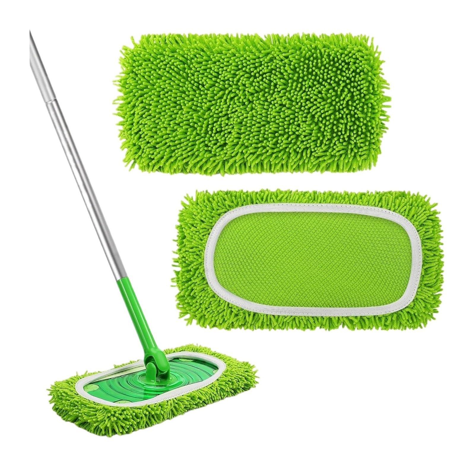 Confezione Da 2 Panni Riutilizzabili For Spazzare A Secco, Panni Bagnati In Microfibra, Compatibili Con Swiffer, Sostituzione Del Mocio For Spazzatrice