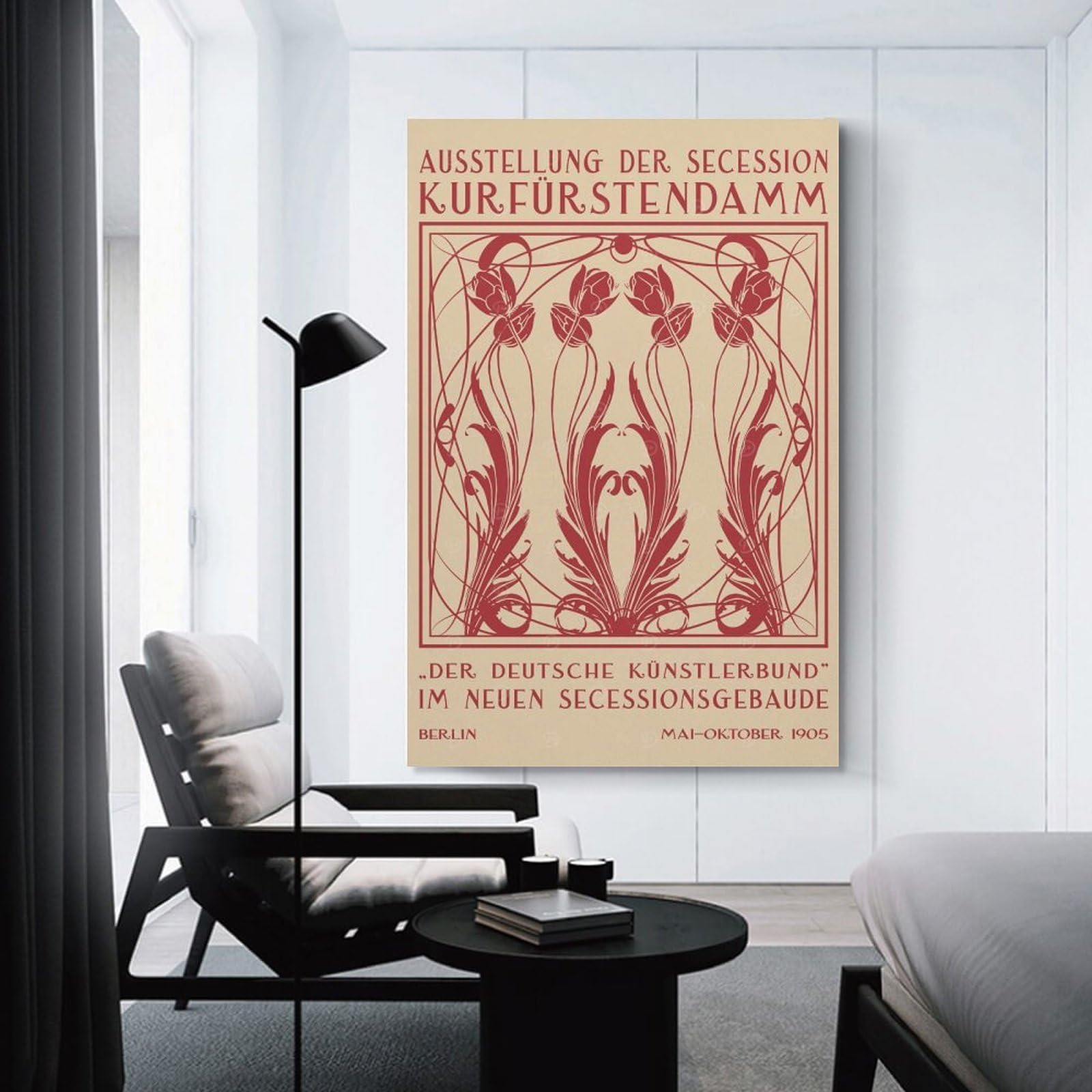 Junmoney Unframe-Style-21-1 Secession Art Exhibition Decorative Wall Artwork, 12X18inch(30X45cm), For Work Areas, Reading Rooms Or Studios, Wall Art That Adds Style To Work Areas