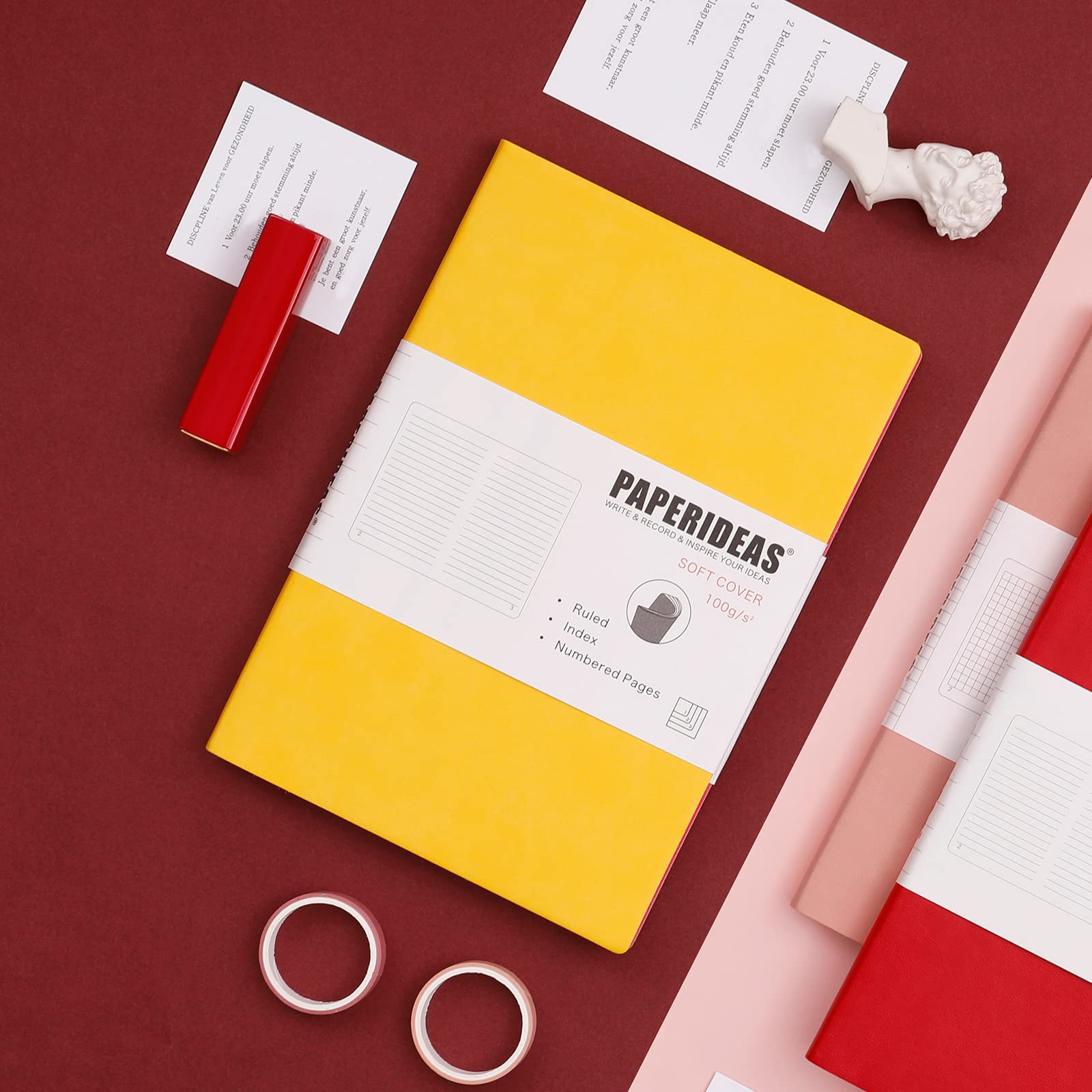 Amazon | PAPERIDEAS ノート A5 ソフトカバー (横罫, レモンイエロー