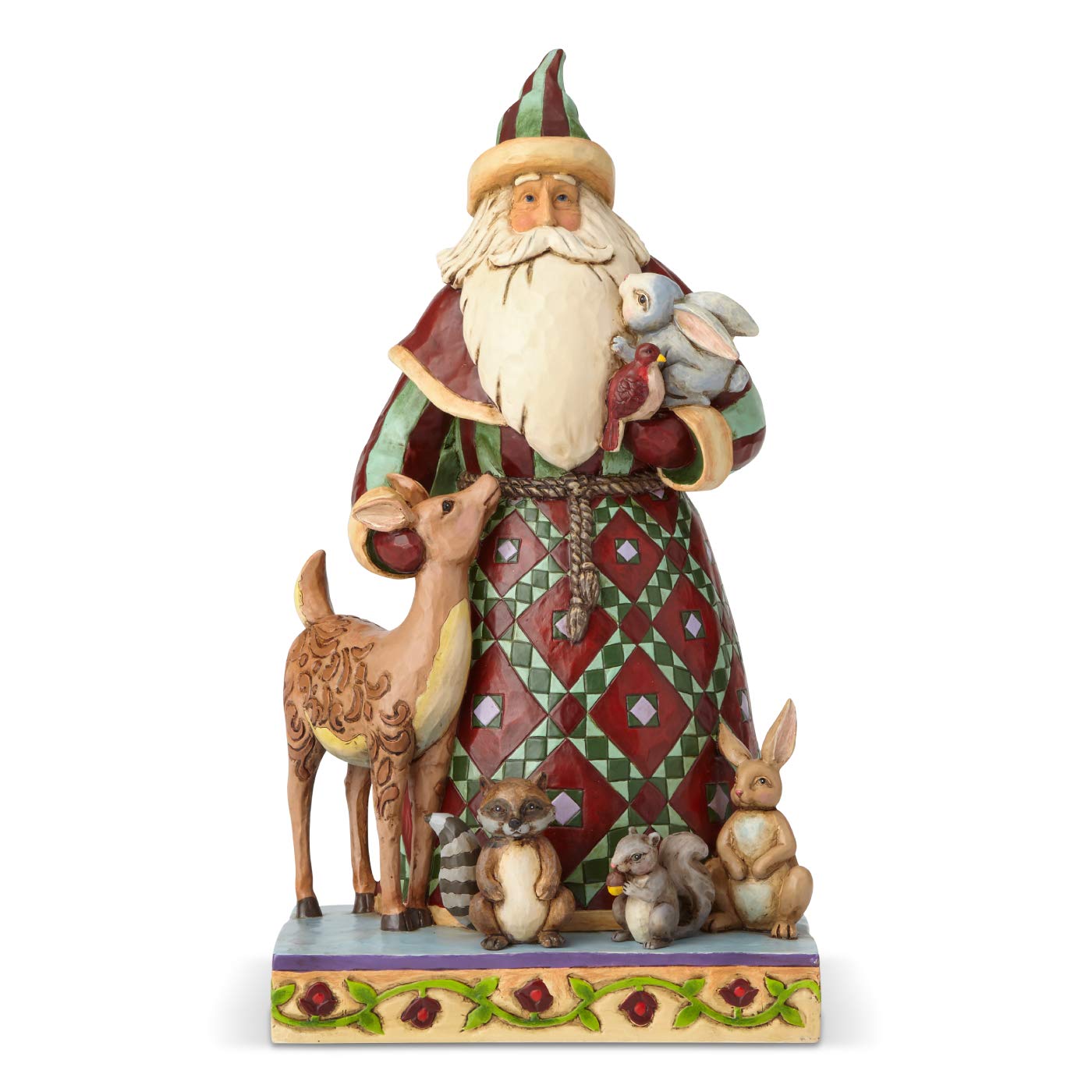 Babbo Natale Jim Shore.Jim Shore Heartwood Creek Babbo Natale Bianco Con Animali 27 5 Cm Amazon It Casa E Cucina