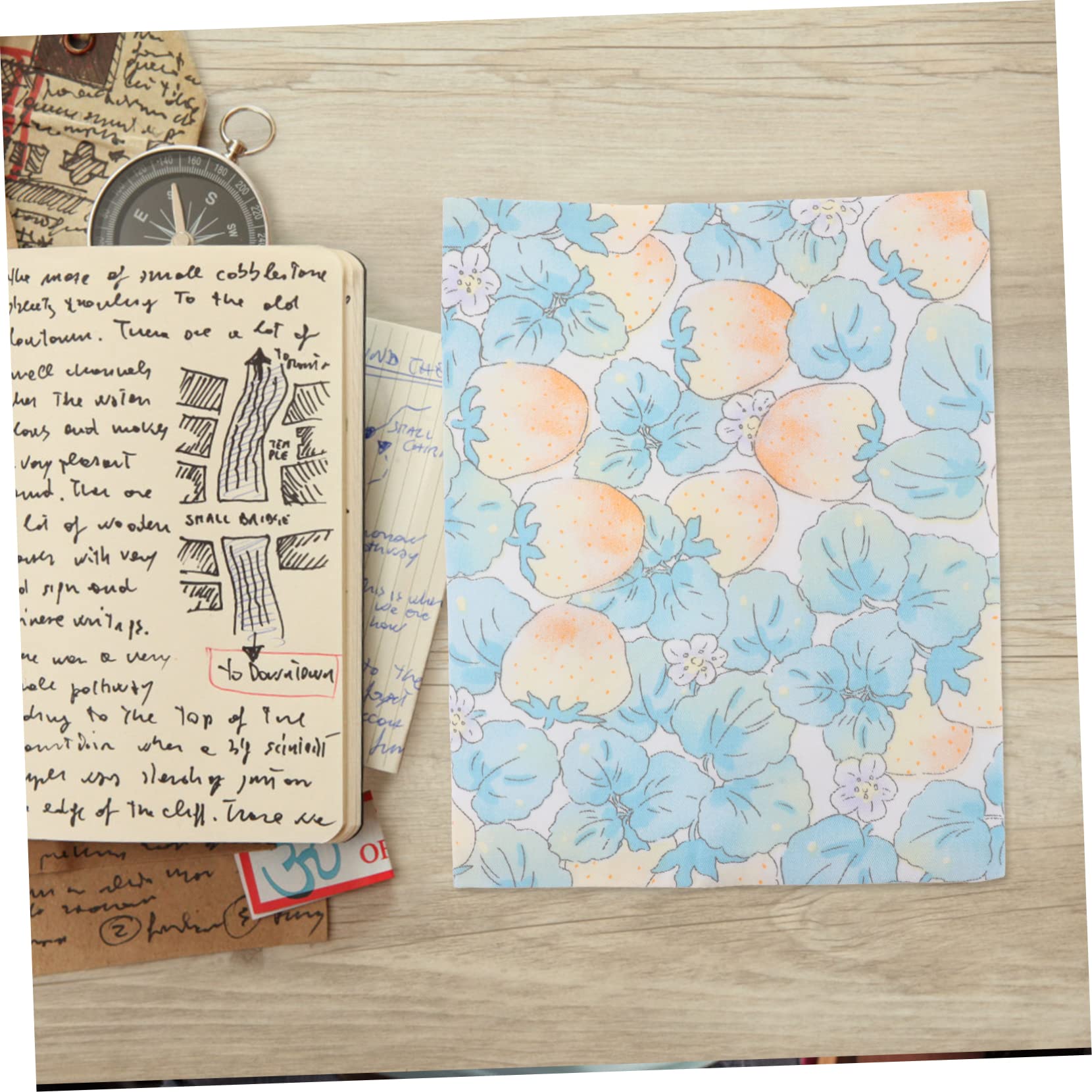 NUOBESTY 5pièces Housse De Réutilisable Décorative Pour Carnet Couverture Résistante Aux Déchirures Design Fraise Facile à Utiliser
