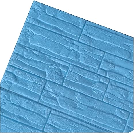 Amazon Co Jp 3dの壁のタイルの壁紙を貼って防水自粘泡壁紙diyの壁のタイルの壁貼って部屋のインテリア 薄い青色 60cmx60cm Size 30 Pcs Diy 工具 ガーデン