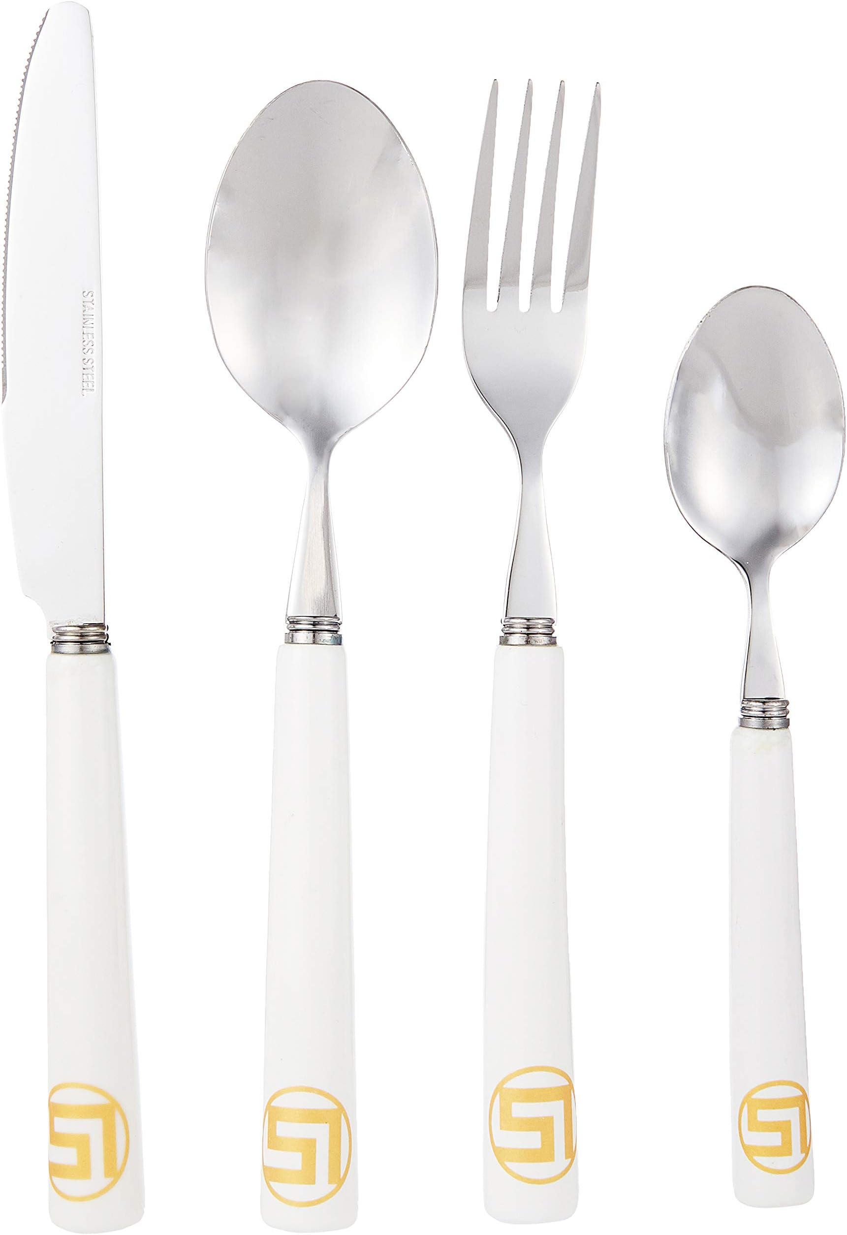 simply kitchen Cutlery Set, Gold - S/16 Pieces
