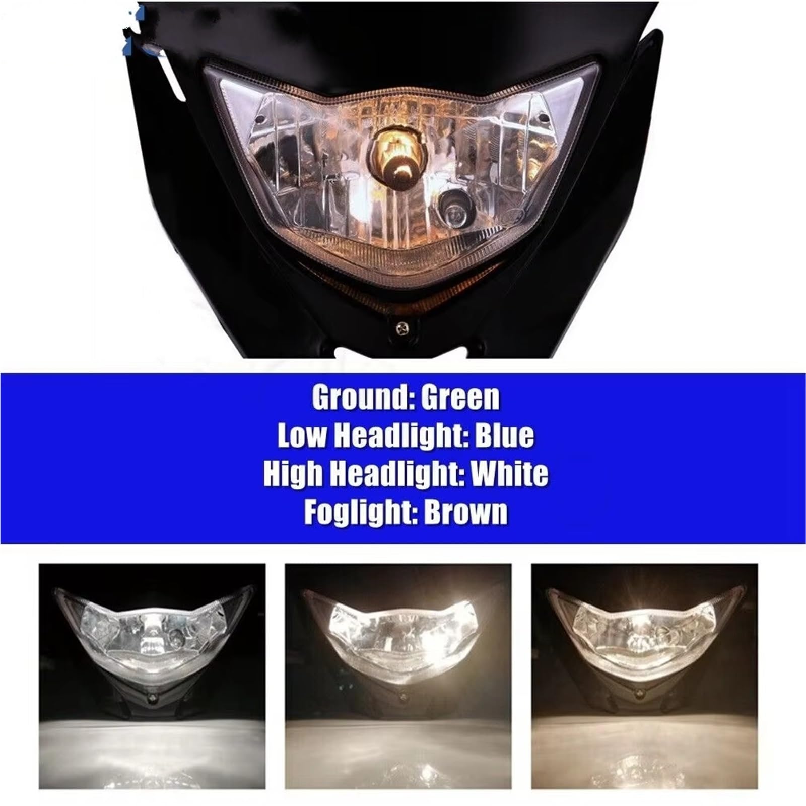 Faro Moto Conjunto Faros Delanteros Motocicletas WR250R WR250F TTR225 230 YZ250/400/450 MX Supermoto Enduro Delantero Careta