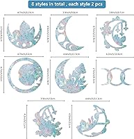 Vista 10 de GORGECRAFT 16 calcomanías de alerta de vidrio para ventana de mariposa, anticolisión, animales, arcoíris, para pájaros, pegatinas, película