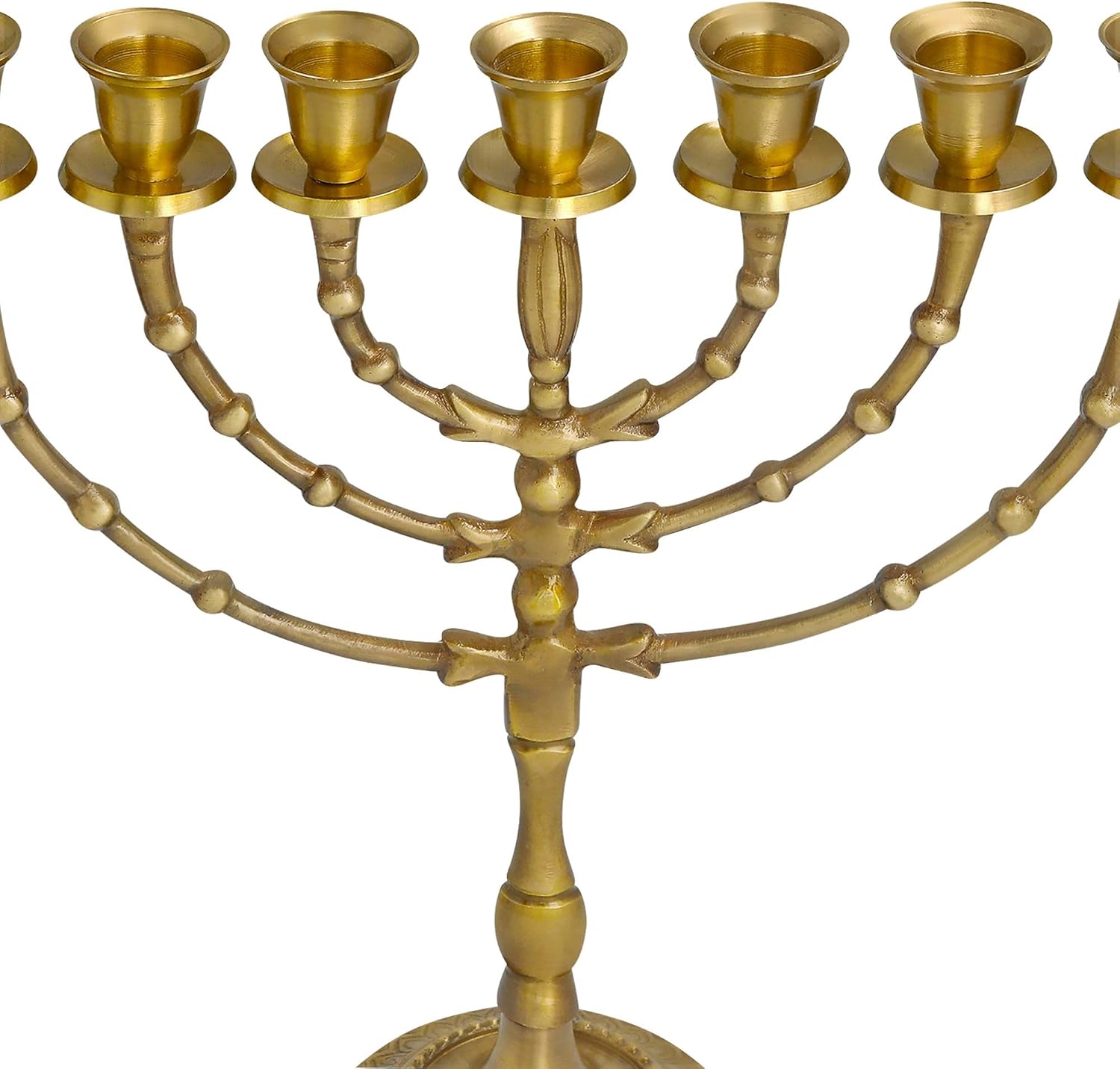 11" high Brass, 7 Branch, Menorah Candles, Brand: Salomon's Menorah, Holyland Beautiful Menorah from Israel The holy Land Jerusalem Antik Jewish minora Candle Holder