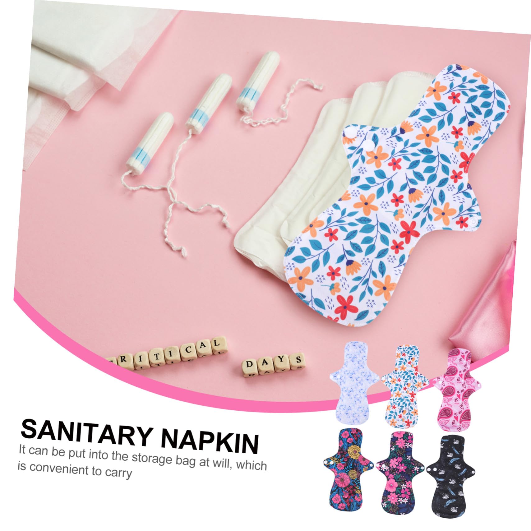 Compresas Sanitarias Reutilizables de Malla Transpirable 6 Uds | Pul Membrana, Tejido Suave y Flexible, para Ejercicio y Viaje Color Aleatorio