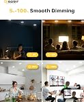 Ensenior lumière LED encastrée slim de 4 pouces avec boîte de jonction, 3000K/4000K/5000K changeable, 9W équivalent 75W, éclairage de plafond dimmable certifié IC, 750LM haute luminosité (paquet de 6)