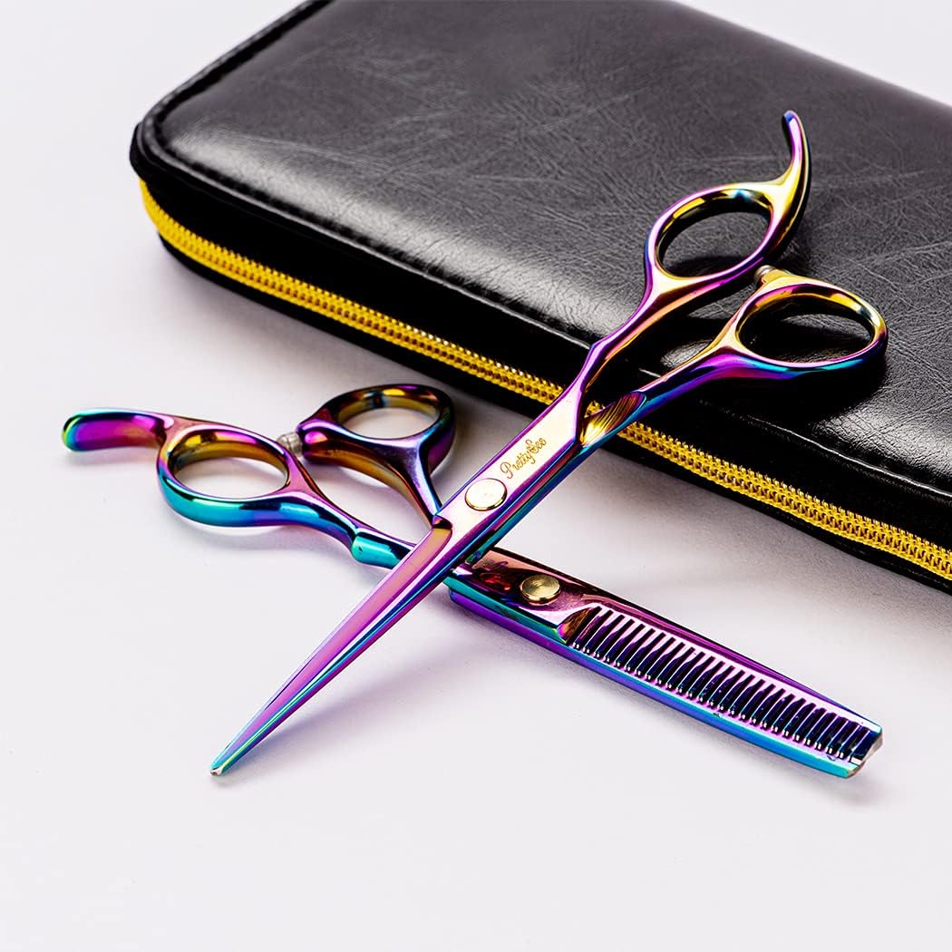 Hair Cutting Scissors Set, Professional Haircut Scissors Kit with Cutting Scissors,Thinning Scissors, Comb, Hairdressing Shears Set for for Men Women Pets Home Salon Barber Haircut : Beauty & Personal Care