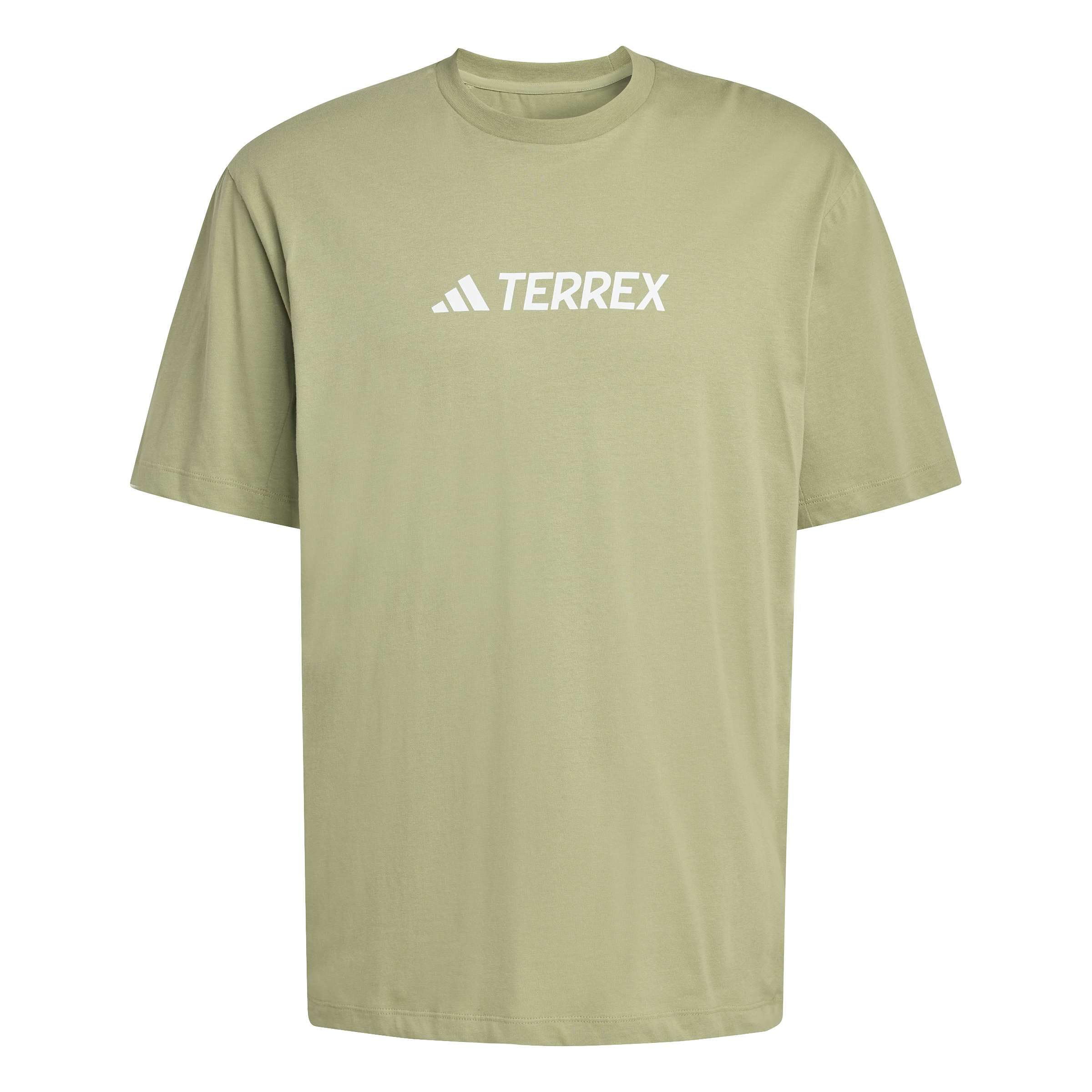 adidas Men's Terrex Classic Logo Shirt, Tent Green, XXL