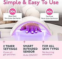 Vista 2 de Lámpara secadora de uñas SUNUV de 24 W. , Rosado