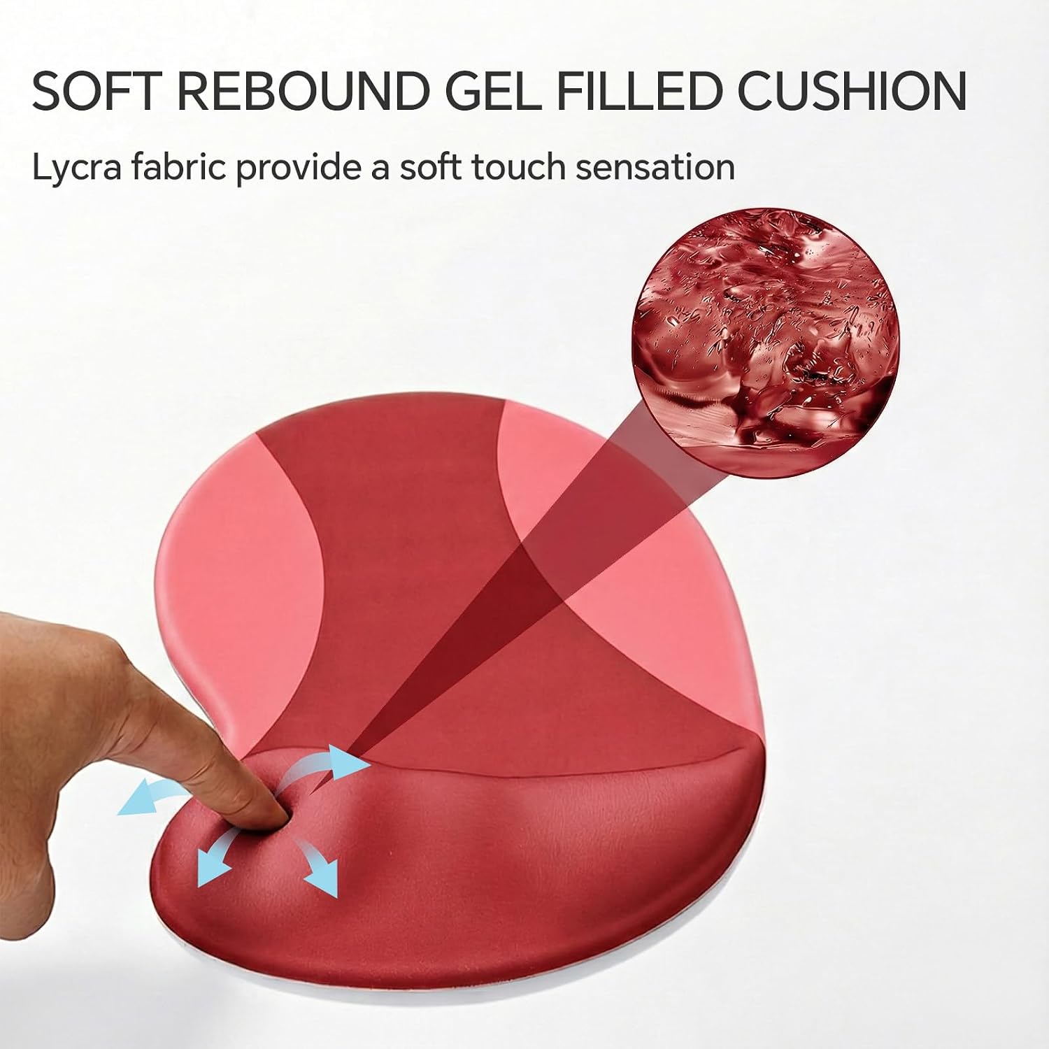 Ergonomic Mouse Pad with Pea Wrist Rest, Gel Wrist Support Premium Lycra Fabric, Non-Slip Snail Shaped Mousepad, Ideal for Laptop & Desktop, Office & Gaming，Desk Accessories (Orange) image 4