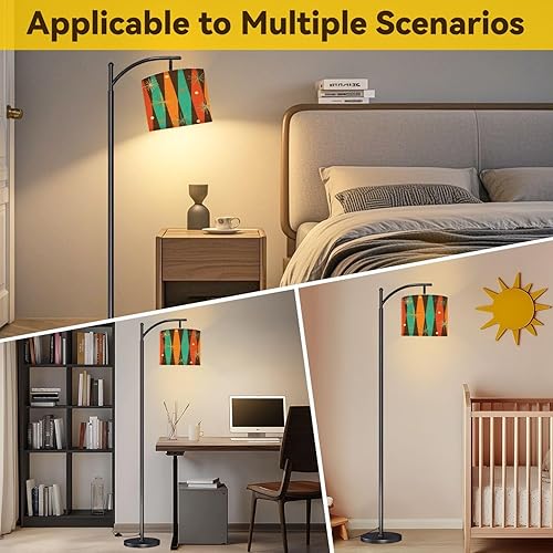 Miniatura 3 de 50s Mid Century Modern Vintage Retro 1950s Mod Fifties Arc Floor Lamp with Remote Tall Standing Light Working with Adjust Head Dimmable LED Bulb
