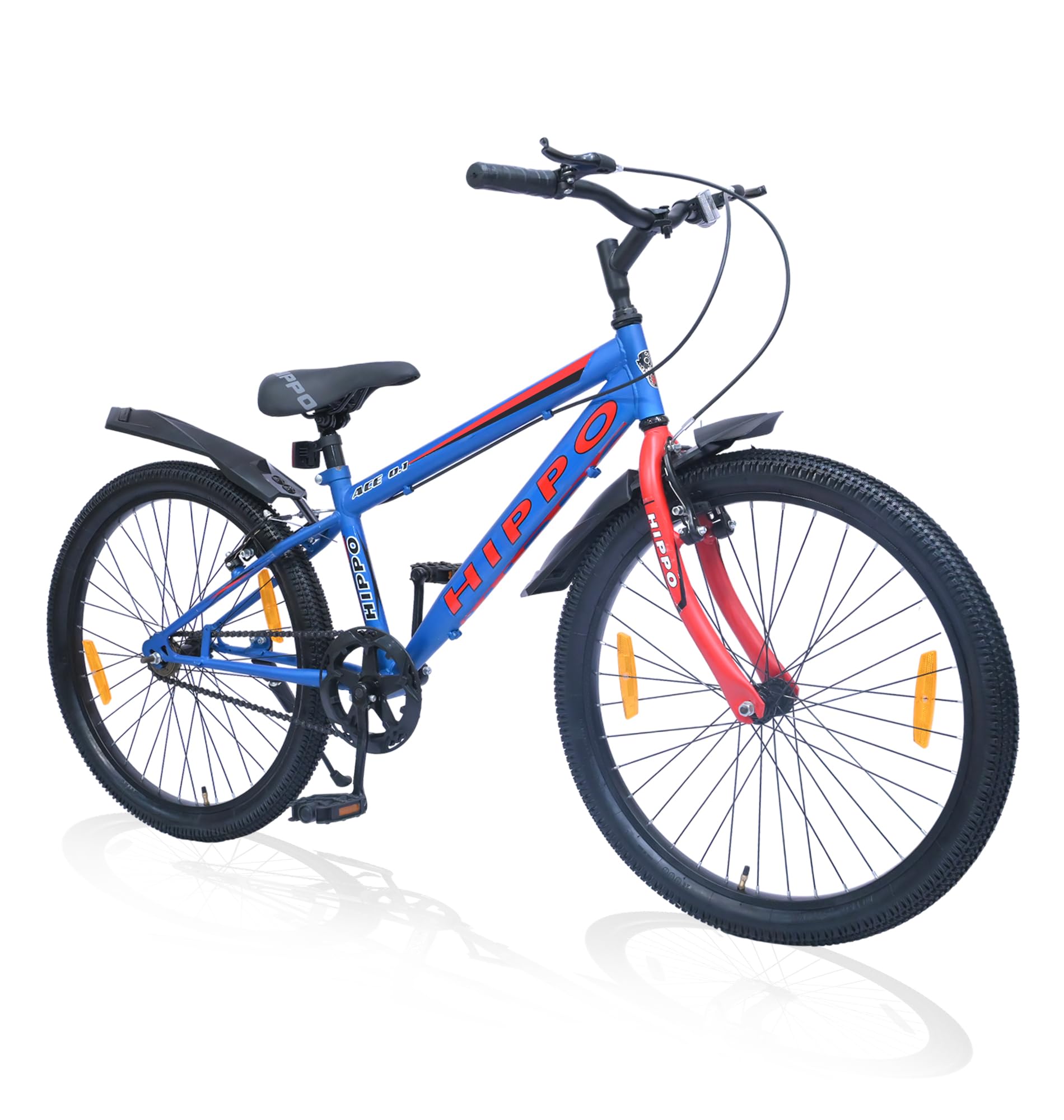 HIPPO HippoBikes ACE 0.1 Kids Bicycles MTB Rigid Fork Power Brake Steel Rim Alloy Brake Lever 24 T Mountain Cycle (Single Speed, Multicolor, Rigid)-image-21
