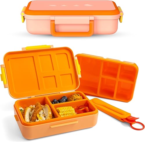 Miniatura 10 de Ultimate Kids Bento - Juego de lonchera y cubiertos a prueba de fugas para niños con insertos intercambiables, sin BPA, apto para lavavajillas y