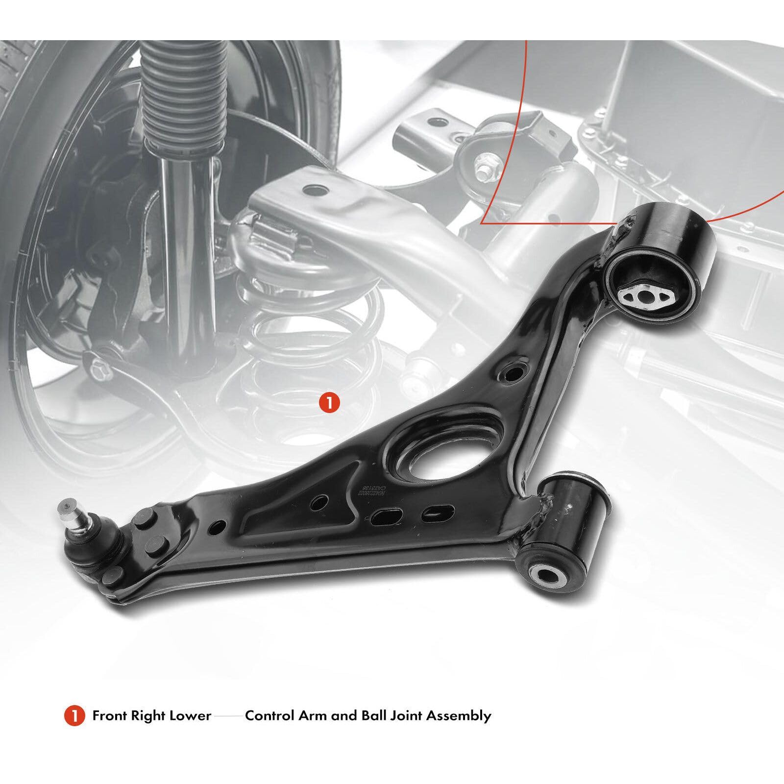 Amazon.com: Tesglow 1pc Suspension Assembly Front Right Passenger 