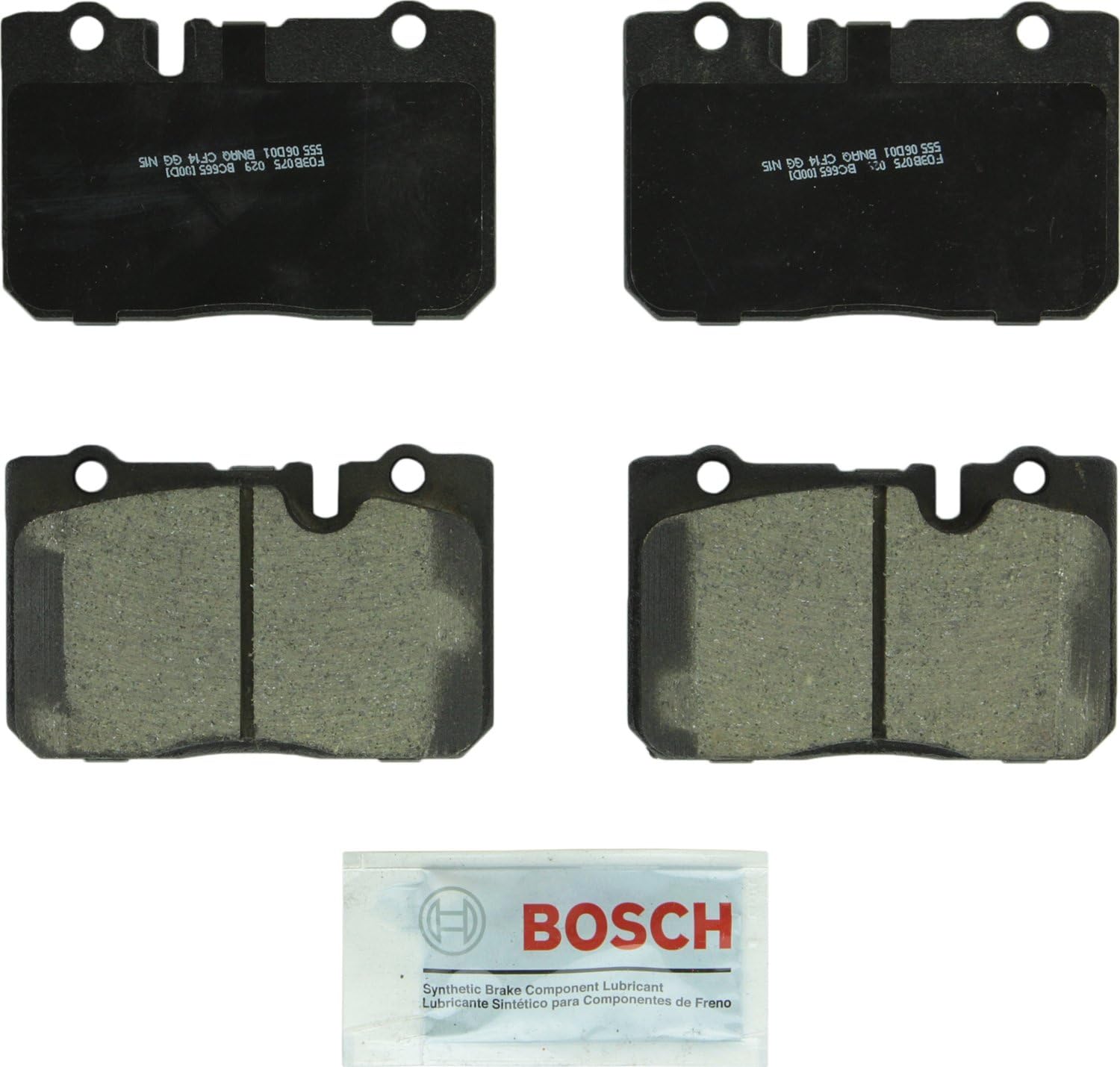BOSCH BC665 QuietCast Premium Ceramic Disc Brake Pad Set - Compatible with Select Lexus LS400; FRONT