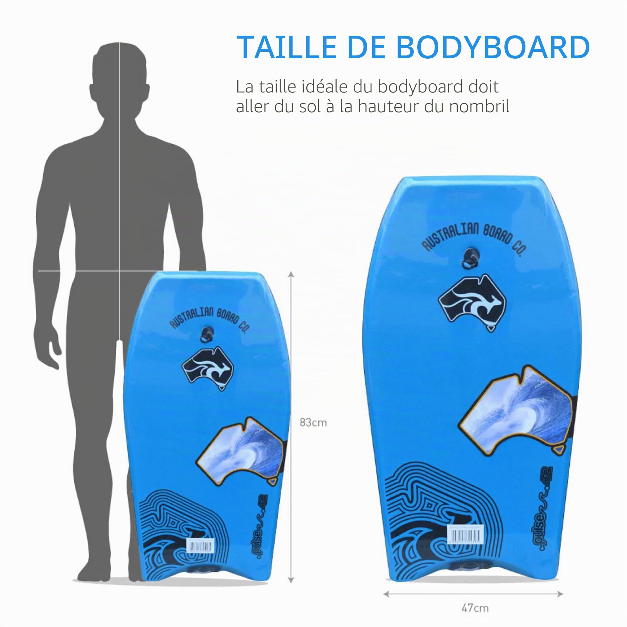 Circle One Pulse Bodyboard EPS (114,3 cm) avec HDPE Slick (0.7 mm)