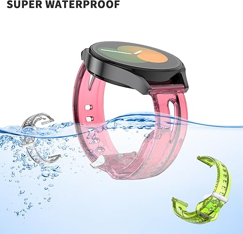 Miniatura 4 de Paquete de 3 correas de reloj transparentes compatibles con Samsung Galaxy Watch 654 1.575 in 1.732 in, Galaxy Watch 5 Pro Band 1.772 inWatch 4