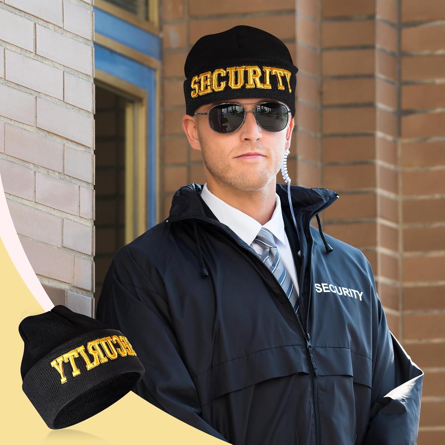 Panitay Cuffed Beanie Knitted Beanie Hat Embroidered Hat Black Winter Skull Cap for Men Women(Black, Yellow,12 Pcs) - Image 6