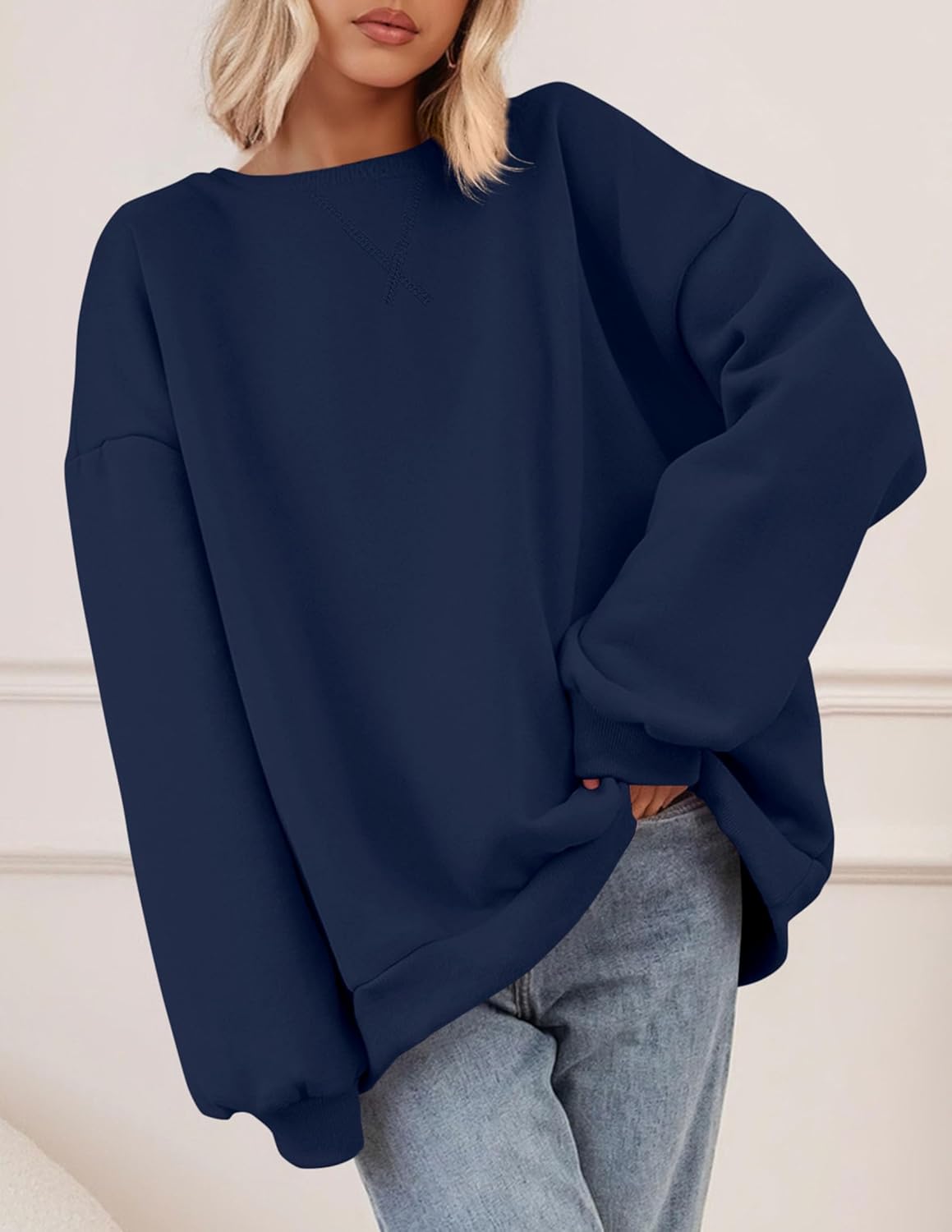 PRETTYGARDEN Oversized Sweatshirt for Women Fall Outfits 2026 Crewneck Long Sleeve Tops Fleece Pullover Winter Clothing - Image 4