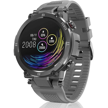 HopoFit Relojes Inteligente Hombre y Mujer,Smartwatch con  Pulsómetro,Presión Arterial, Monito de Sueño,Podómetro Pulsera Reloj  Impermeable IP68 para Android iOS y Xiaomi Huawei iPhone Teléfono Gris :  Amazon.es: Electrónica