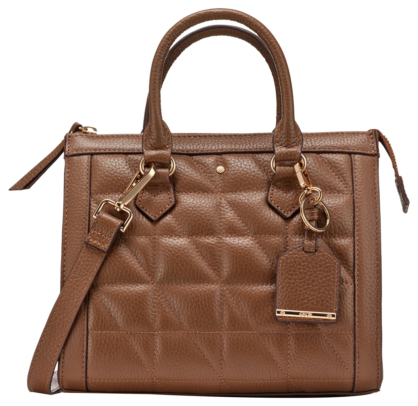 Geox D Olympiy a, Bolsa para Mujer, Marrón, 24 X 9,2 X 1,5