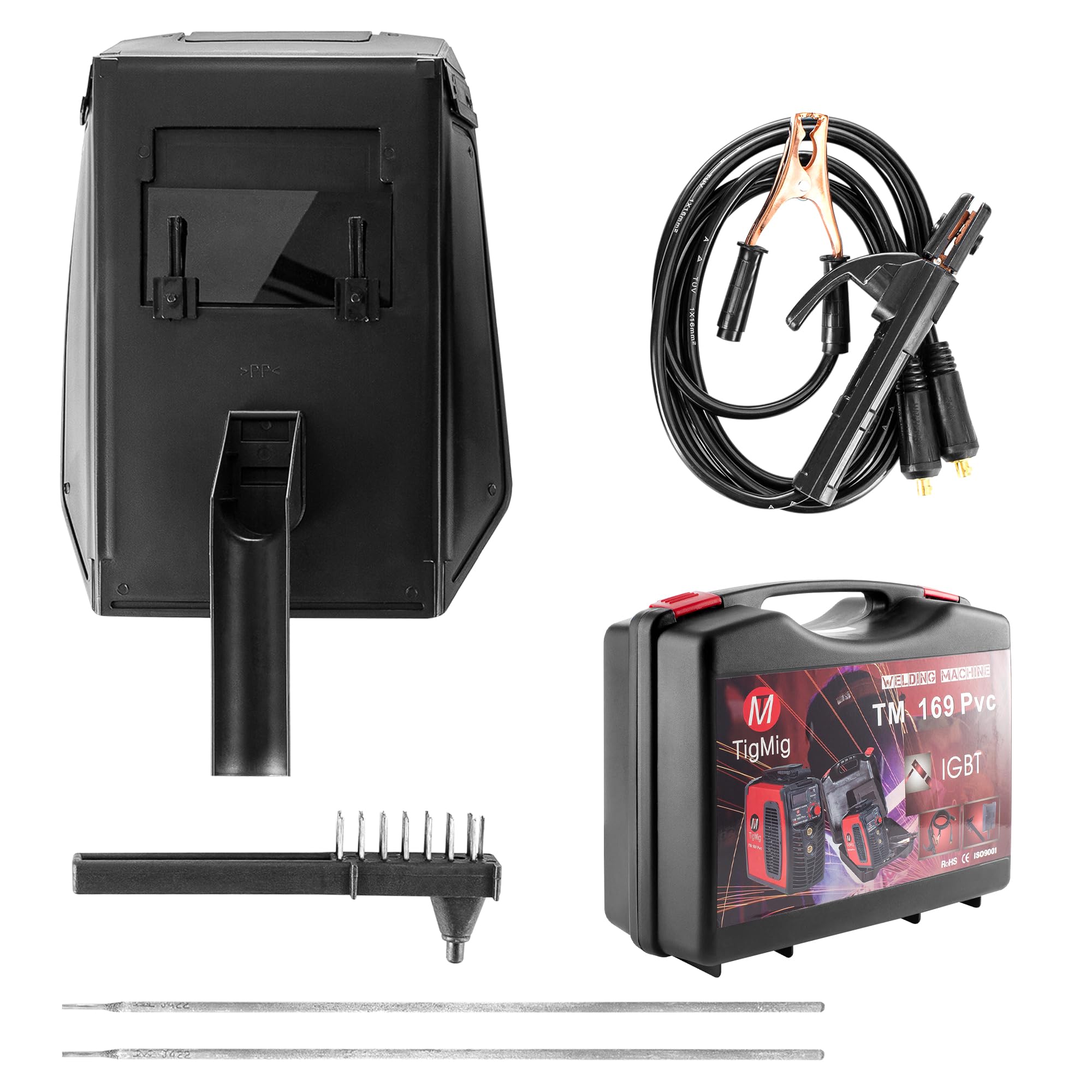 TIGMIG WELDING INVERTER TM 169 170 PVC AMP MMA ELECTRODE PVC ROBUSTEN accesorios completos