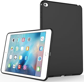 iPad Mini 4 Case, SENON Slim Design Matte TPU Rubber Soft Skin Silicone Protective Case Cover for Apple iPad Mini 4 (2015 Edition) 7.9 Inch Tablet iPad Models: A1538/A1550,Black