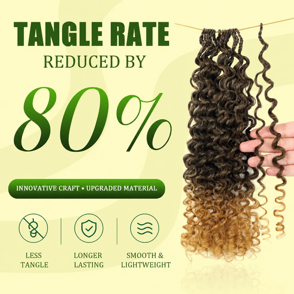 New Burmese Curly Crochet Hair Ombre Honey Blonde Pre-Looped 14 Inch 8 packs,K-ThermSilk Fiber Soft Like Human Hair,Curly Crochet Braids Extensions for Black Women (14 Inch, T1B/27#)