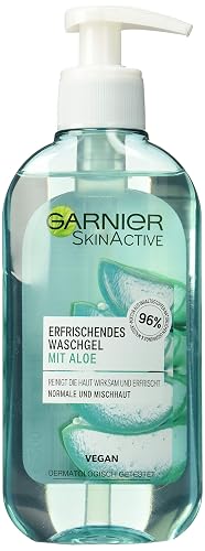 Garnier SkinActive Waschgel mit Aloe Extrakt Normale und Mischhaut, (200