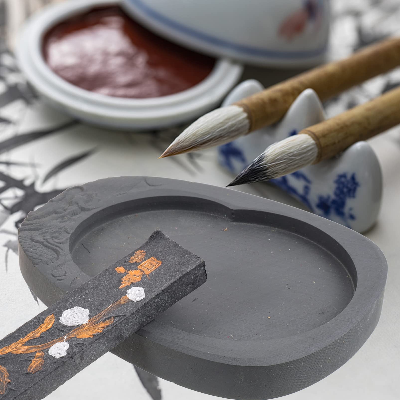 VICASKY Cancelleria Per Studenti Calligrafia Pennelli Giapponesi Giapponesi 1 Set Kit Set Regalo Per Scrittura Sumi Pietra D'inchiostro Con Pennelli Scrittura e
