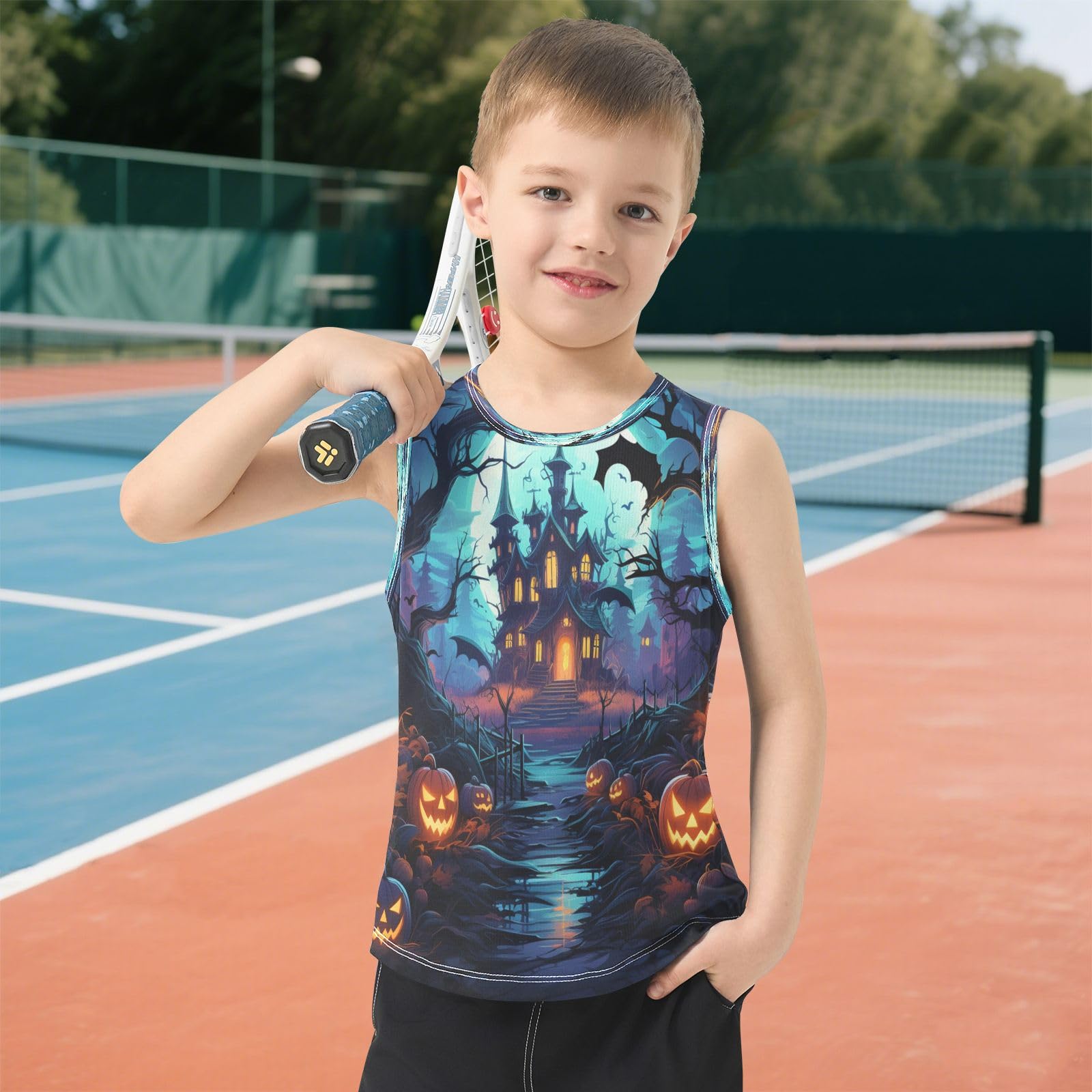 Bosque Oscuro Halloween Camisetas Sin Mangas Tank Top para Niños Jóvenes