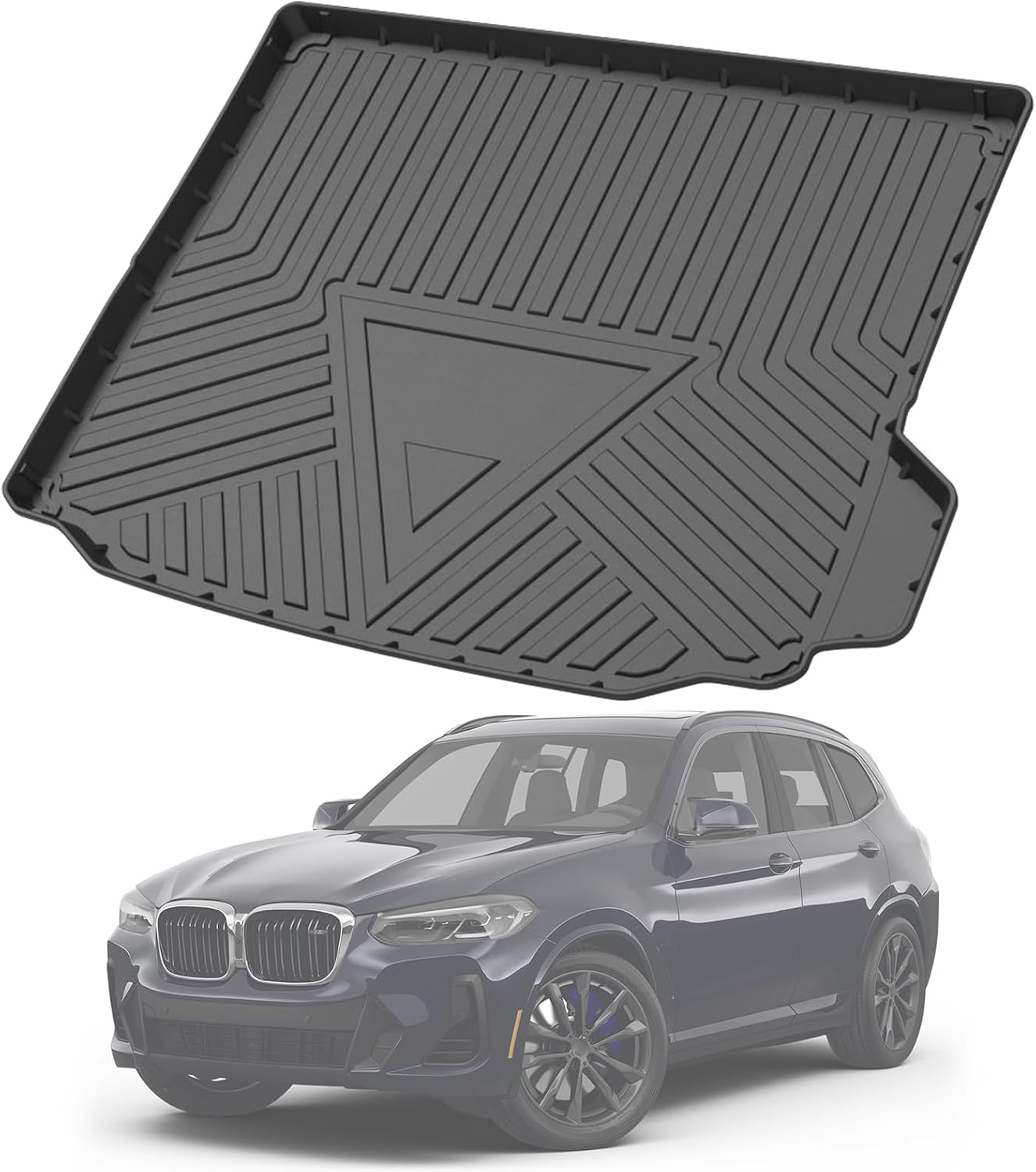 PSLER Cargo Mats Fit for X3 (G01) 2018-2024 Cargo Liner Custom Trunk Mats for X3 (Not Fit X3 xDrive30e PHEV Model) All Weather Trunk Liner Car Mats Floor Liners