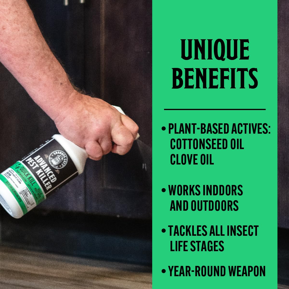 Grandpa Gus's Natural Advanced Pest Killer Spray RTU (16 oz) Bundled with Advanced Pest Killer Concentrate 3.7 fl oz (Pack of 2)