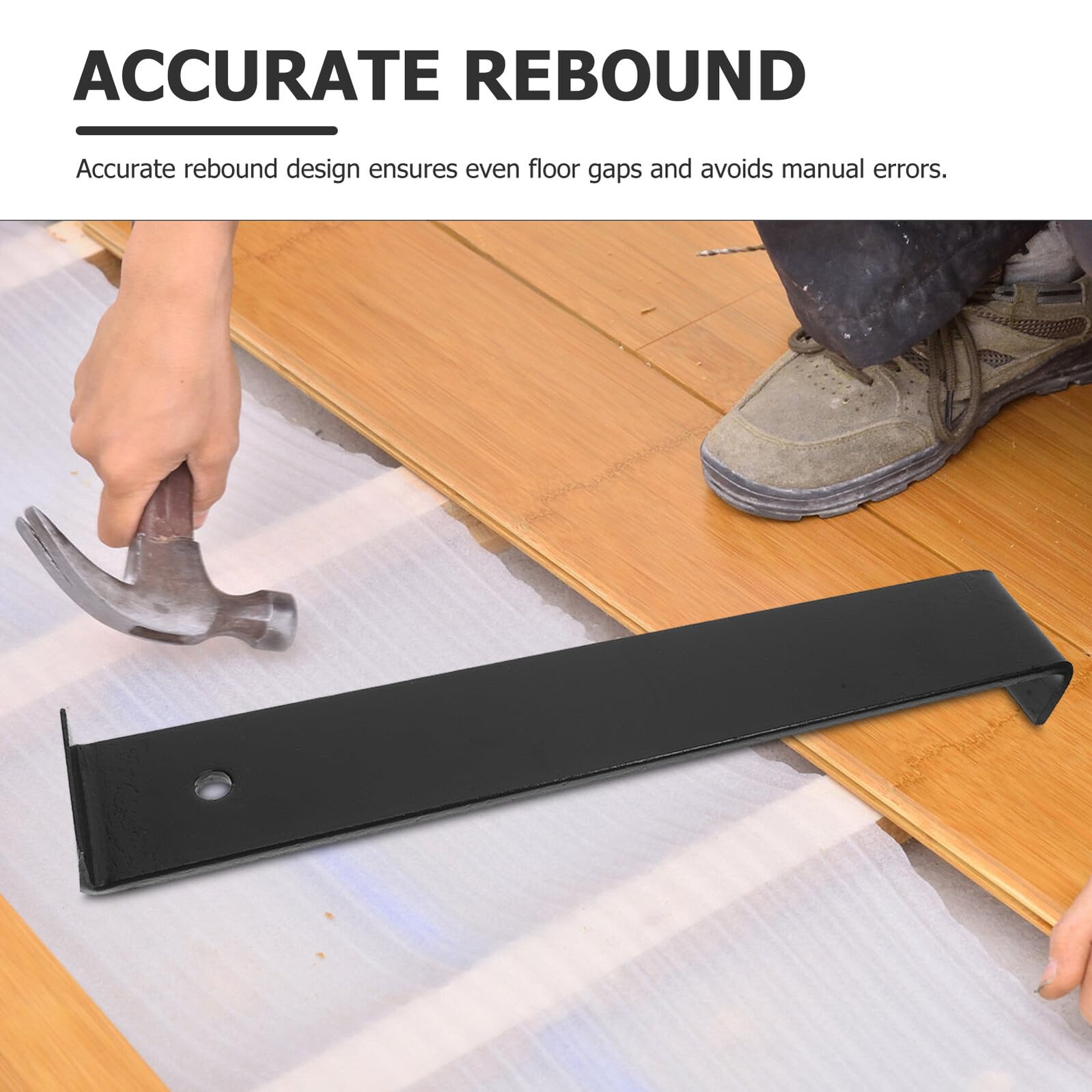 Kit Attrezzi per Installazione Pavimenti in Legno e Laminato | Acciaio al Manganese Nero, Uso per Posa di Parquet e Laminati, Finitura Uniforme per Installatori e Casa