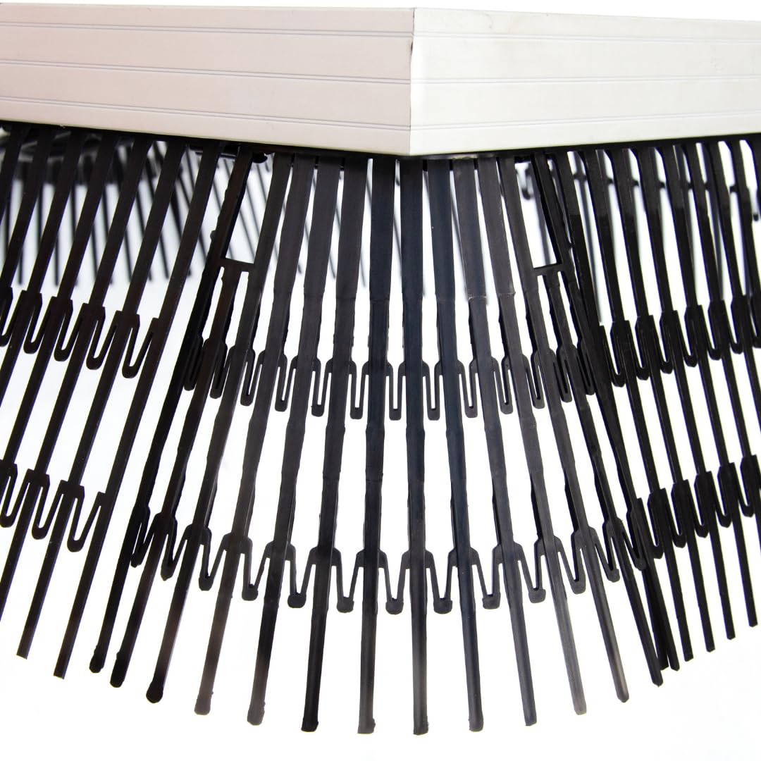 Set de protección solar Birdstop XL, sistema de energía fotovoltaica para repeler palomas - Protección solar contra aves y palomas - 30 metros, 18 cm de altura, 4 piezas de esquina y fijación