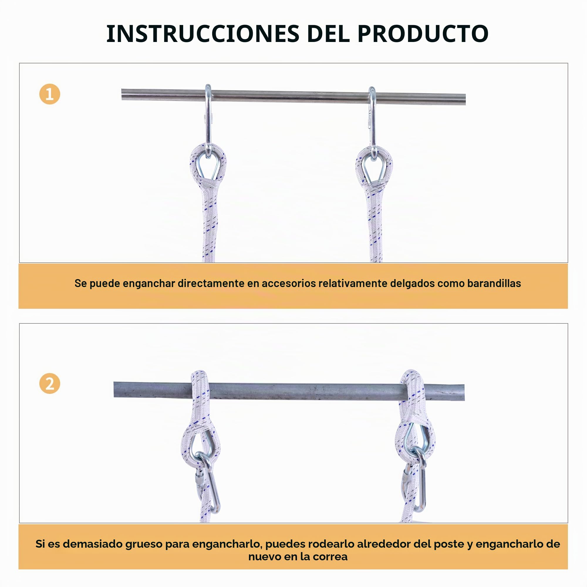 Escalera de Cuerda, Escaleras de Emergencia 3M Escalera de Cuerda de Seguridad Portátil Escalera Plegable con 2 Ganchos para Ventana Balcón y Barandilla para Niños Adultos (10 mm)