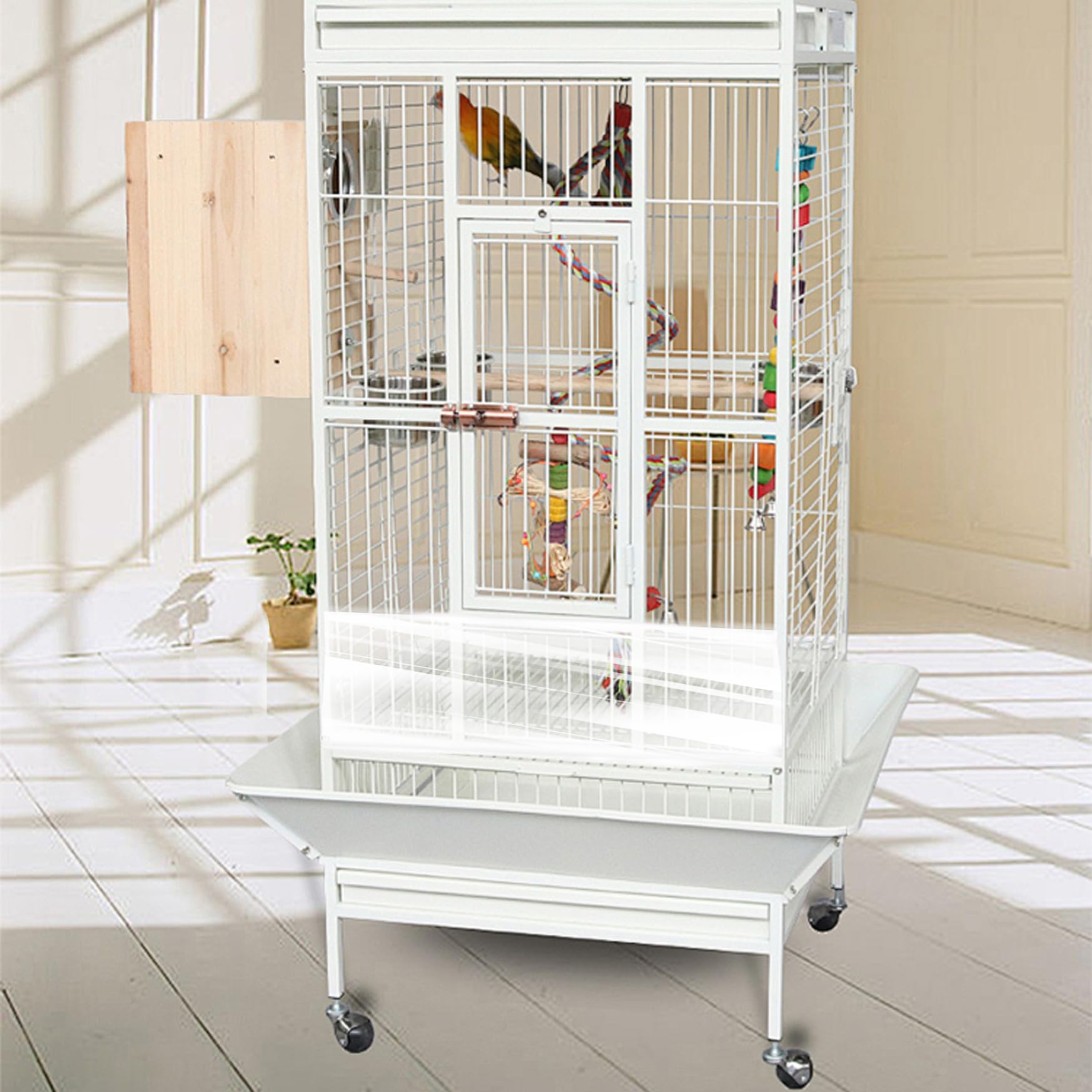 Vogelkäfig-Samenfänger-Schutz, 4 Stück, streuungsfrei, transparenter PVC-Samenfänger für Papageien, Sittiche, Aras – Vogelkäfig-Schutz