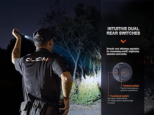 Miniatura 4 de Fenix PD36R Pro - Linterna táctica de 2800 lúmenes, interruptores traseros duales, USB-C recargable, con organizador Lumentac