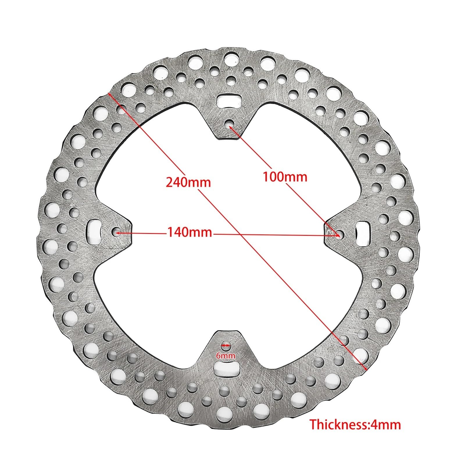 Disco Dischi Freno Moto Per 240 Millimetri Moto Freno A Disco Rotore Per CR 125 CRF 250 450 ERX 2002-2008 Anteriore Posteriore Pastiglie Rotori Parti Di Ricambio