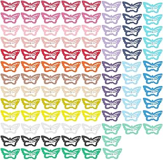 ECADY 100-Piece Metal Snap Hair Clips for Girls, Toddlers, and Kids - Perfect for Fine Hair, Thick Hair, and More - Featuring Fun Butterfly Designs