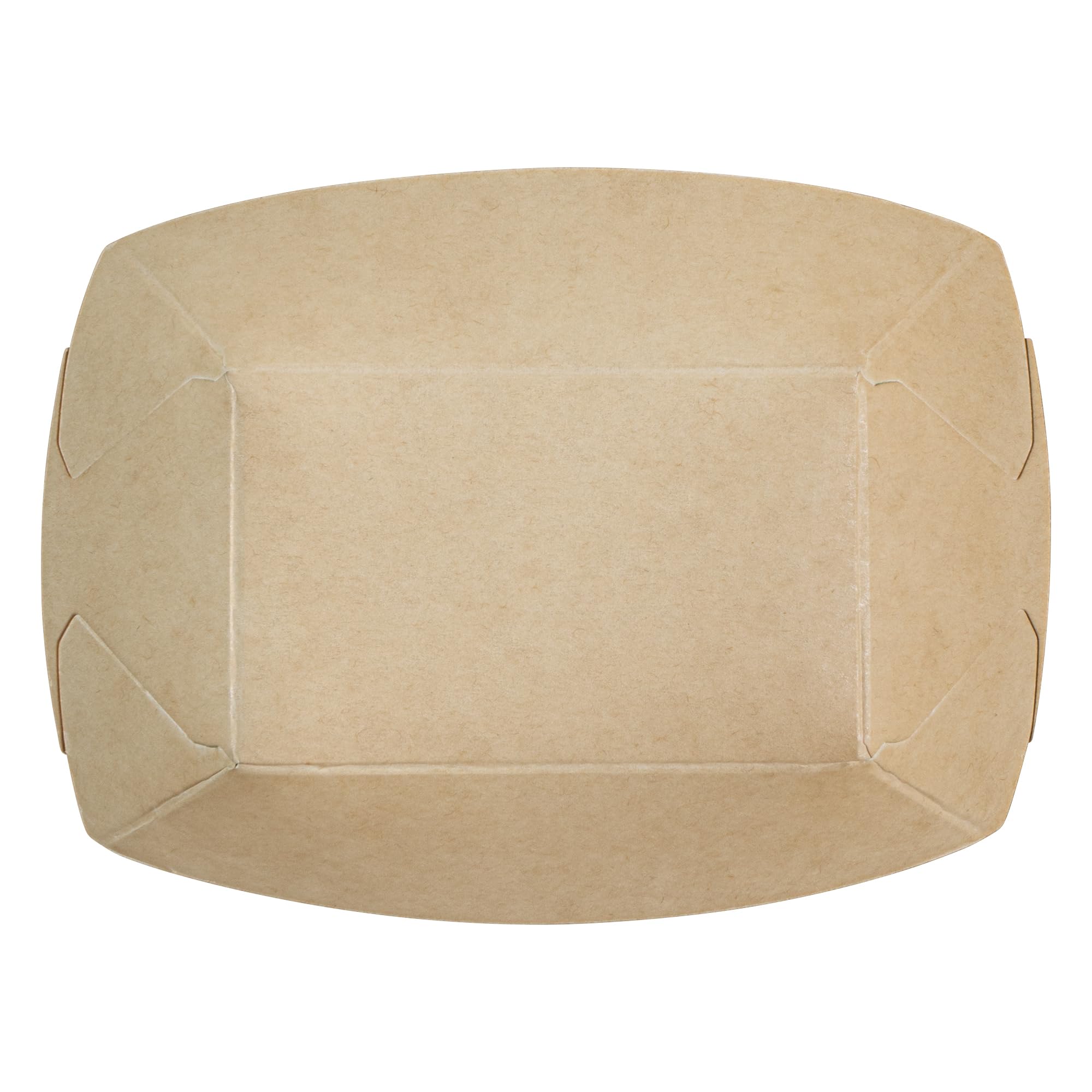 Restaurantware -Sustain - Barcos desechables de comida de 4 onzas, 50 bandejas de papel resistentes para alimentos, con forro de ácido poliláctico, compostables, bandejas de servir de papel de bambú