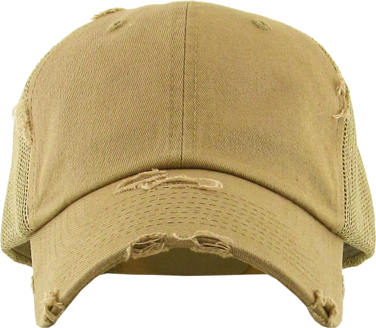 KBETHOS Vintage Washed Distressed Cotton Dad Hat Baseball Cap Adjustable Polo Trucker Unisex Style Headwear - Image 2