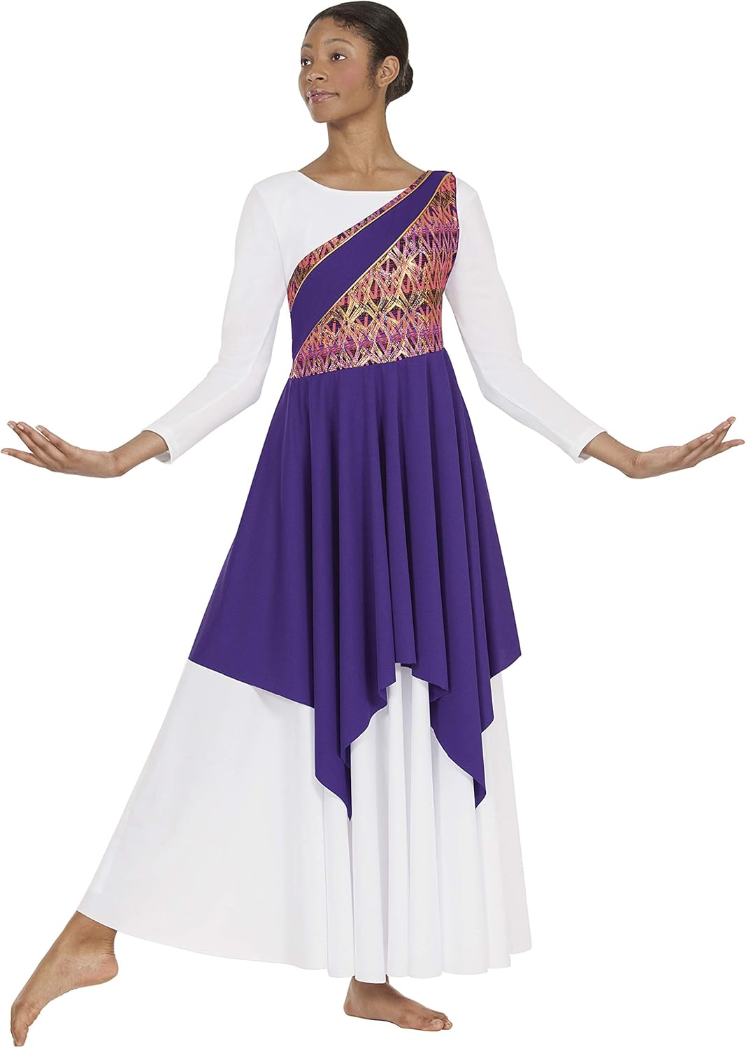 EUROTARD 63567 Adult Joyful Praise Asymmetrical Tunic