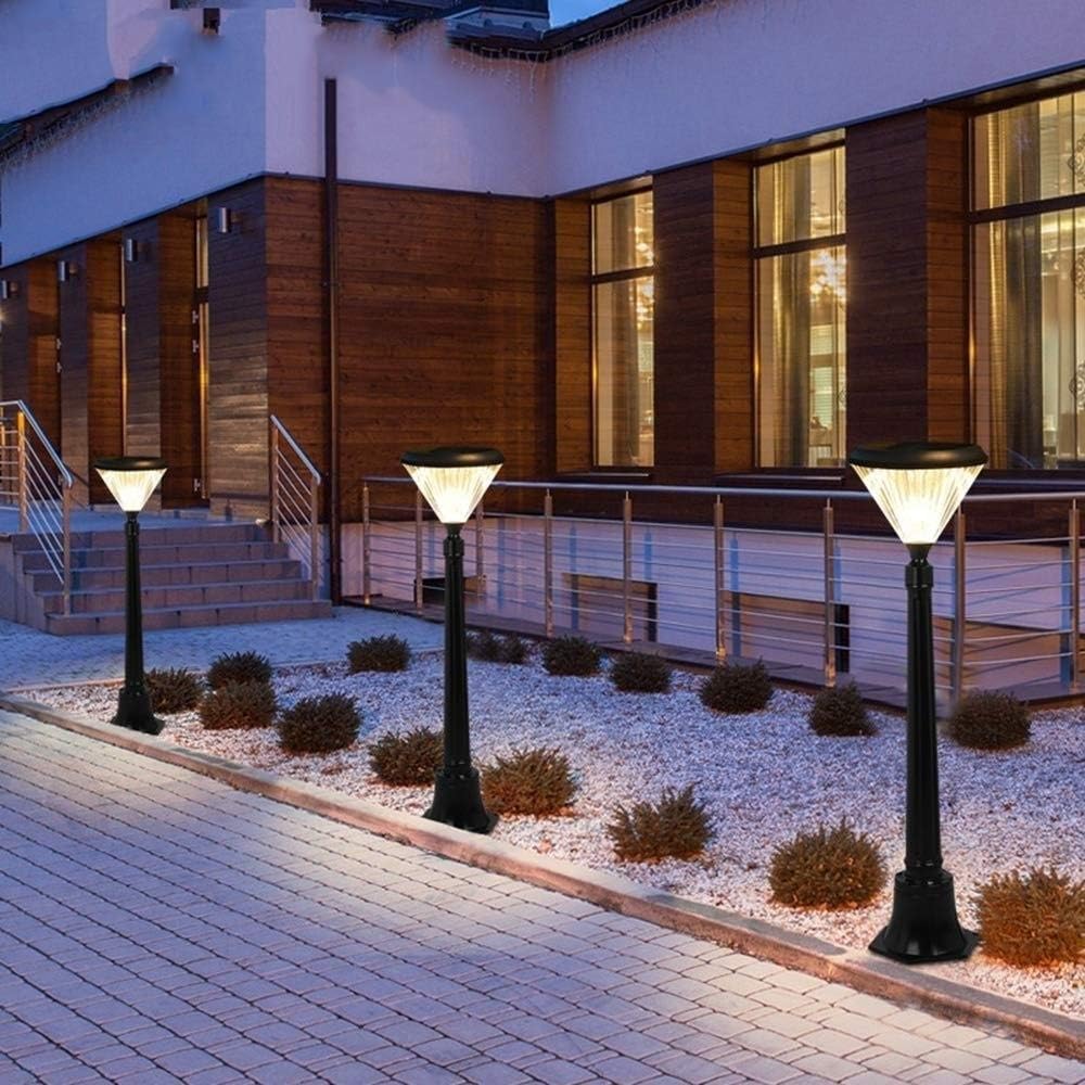 LaseVe Lights Outdoor Led Street Light Black, Outdoor Waterproof Lawn Lamp Outdoor Home Floor Lamp Villa Garden High Pole Garden Light / E27 / Aluminum/Pc Lampshade/IP55 Stadium