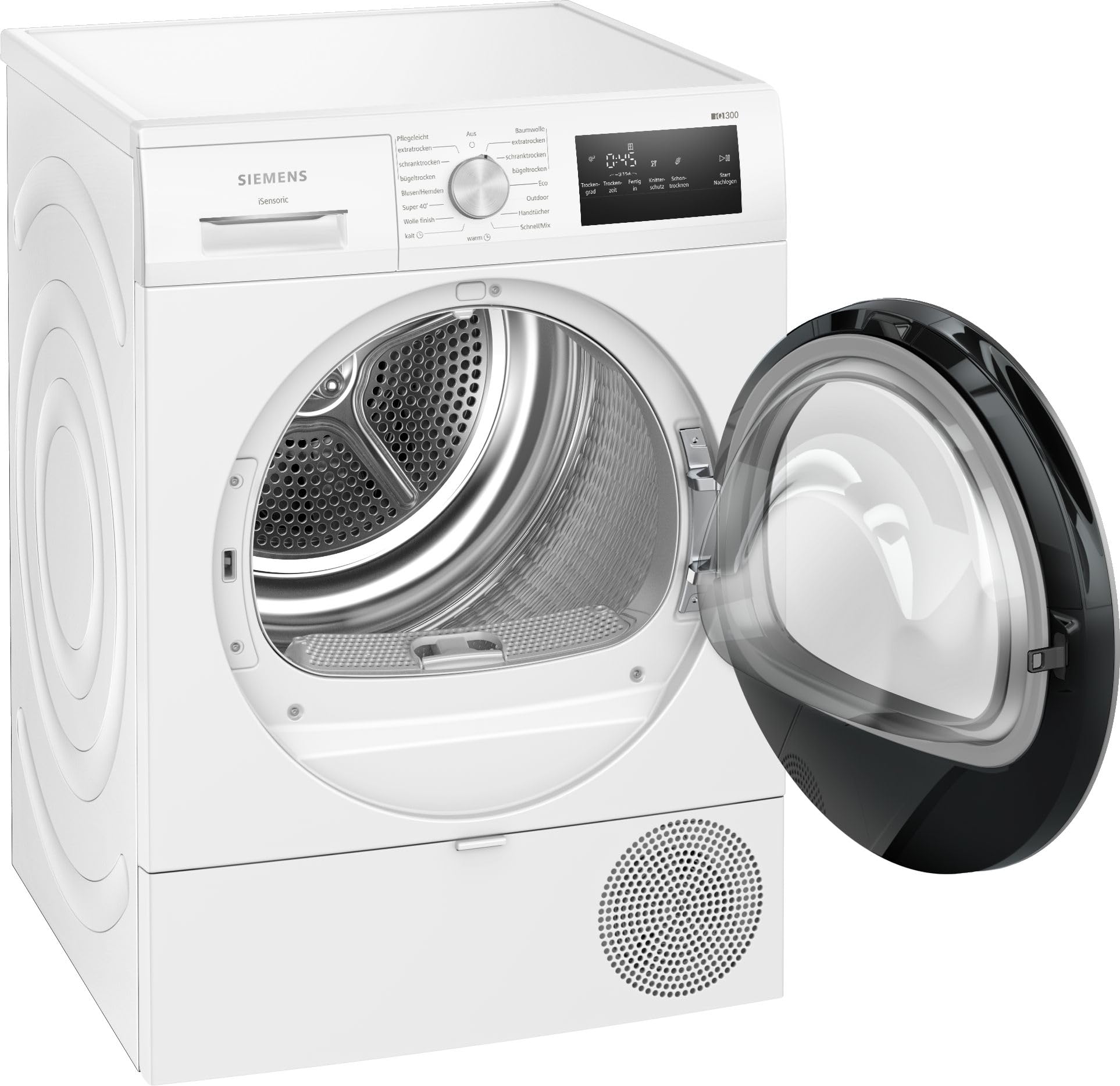 Siemens iQ300 Wärmepumpentrockner 8 kg autoDry WT45HV0EM | Schonend trocknen mit autoDry, super40-Programm, easyClean Filter für schnelle Pflege, großes LED Display für beste Übersicht