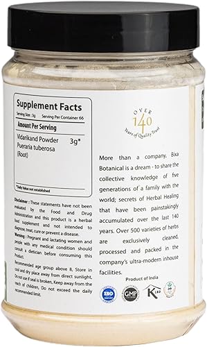 Miniatura 2 de Polvo de raíz de Kudzu indio Pueraria tuberosaVidarikand promueve la masa muscular fuerza y aumento de peso por Bixa Botanical - 7 Oz 705oz